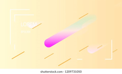 Colorful Background with Simple Fluid Shapes. Holographic Colour Gradient. Cool Abstract Background. Vector Illustration.