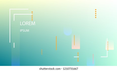 Colorful Background with Simple Fluid Shapes. Holographic Colour Gradient. Trendy Abstract Background. Vector Illustration.