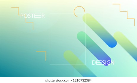 Colorful Background with Simple Fluid Shapes. Holographic Colour Gradient. Trendy Abstract Background. Vector Illustration.