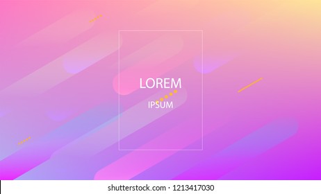 Colorful Background with Simple Fluid Shapes. Holographic Colour Gradient. Cool Abstract Background. Vector Illustration.