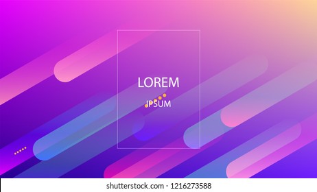 Colorful Background with Simple Fluid Shapes. Holographic Colour Gradient. Cool Abstract Background. Template for Banner, Poster or Flyer Design. Vector Illustration.
