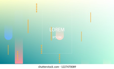 Colorful Background with Simple Fluid Shapes. Holographic Colour Gradient. Cool Abstract Background. Vector Illustration.