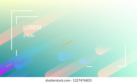 Colorful Background with Simple Fluid Shapes. Holographic Colour Gradient. Modern Abstract Background. Vector Illustration.