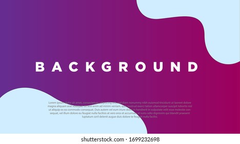 Colorful Background with Simple Fluid Shapes. Holographic Colour Gradient. Cool Abstract Background. Vector Illustration.