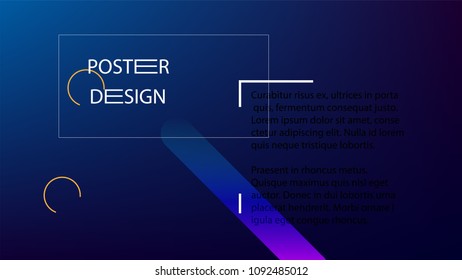 Colorful Background with Simple Geometric Shape. Holographic Colour Gradient. Modern Abstract Background. Vector Illustration.
