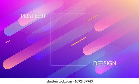 Colorful Background with Simple Geometric Shape. Holographic Colour Gradient. Modern Abstract Background. Vector Illustration.