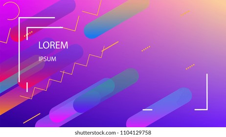 Colorful Background with Simple Geometric Shape. Holographic Colour Gradient. Trendy Abstract Background. Vector Illustration.