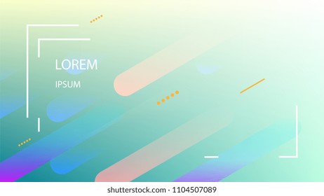 Colorful Background with Simple Geometric Shape. Holographic Colour Gradient. Cool Abstract Background. Template for Banner, Poster or Flyer Design. Vector Illustration.
