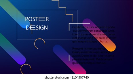 Colorful Background with Simple Geometric Shape. Holographic Colour Gradient. Cool Abstract Background. Vector Illustration.