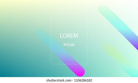 Colorful Background with Simple Geometric Shape. Holographic Colour Gradient. Cool Abstract Background. Vector Illustration.
