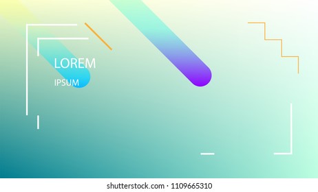 Colorful Background with Simple Geometric Shape. Holographic Colour Gradient. Cool Abstract Background. Template for Banner, Poster or Flyer Design. Vector Illustration.