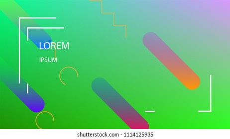 Colorful Background with Simple Geometric Shape. Holographic Colour Gradient. Trendy Abstract Background. Vector Illustration.