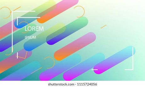 Colorful Background with Simple Geometric Shape. Holographic Colour Gradient. Cool Abstract Background. Vector Illustration.