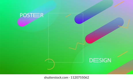 Colorful Background with Simple Geometric Shape. Holographic Colour Gradient. Modern Abstract Background. Vector Illustration.