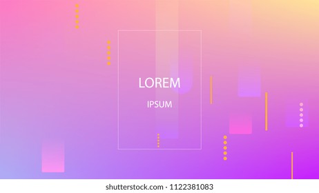Colorful Background with Simple Geometric Shape. Holographic Colour Gradient. Modern Abstract Background. Vector Illustration.