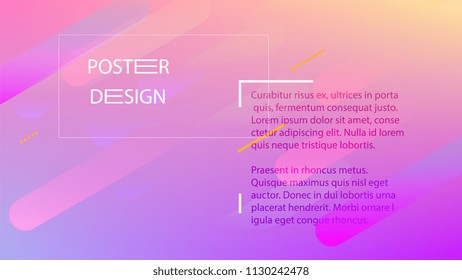 Colorful Background with Simple Geometric Shape. Holographic Colour Gradient. Modern Abstract Background. Vector Illustration.