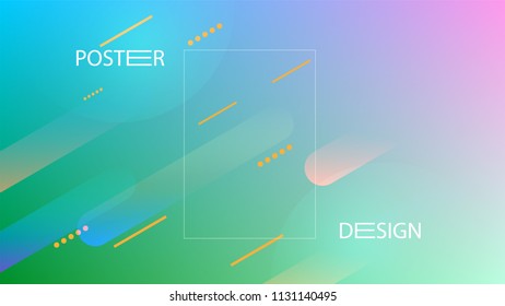 Colorful Background with Simple Geometric Shape. Holographic Colour Gradient. Modern Abstract Background. Vector Illustration.