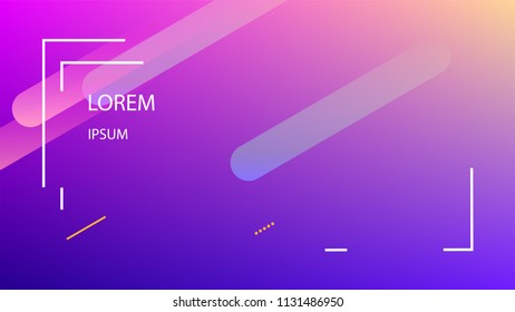 Colorful Background with Simple Geometric Shape. Holographic Colour Gradient. Trendy Abstract Background. Vector Illustration.