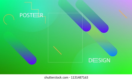 Colorful Background with Simple Geometric Shape. Holographic Colour Gradient. Cool Abstract Background. Vector Illustration.