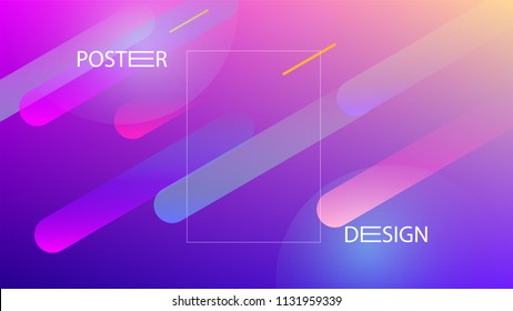 Colorful Background with Simple Geometric Shape. Holographic Colour Gradient. Trendy Abstract Background. Vector Illustration.