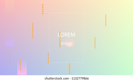 Colorful Background with Simple Geometric Shape. Holographic Colour Gradient. Cool Abstract Background. Vector Illustration.
