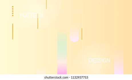 Colorful Background with Simple Geometric Shape. Holographic Colour Gradient. Cool Abstract Background. Vector Illustration.