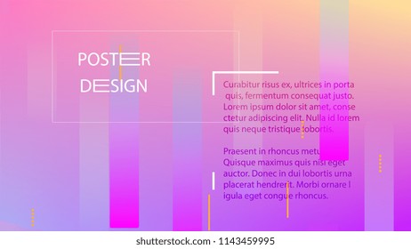 Colorful Background with Simple Geometric Shape. Holographic Colour Gradient. Modern Abstract Background. Vector Illustration.