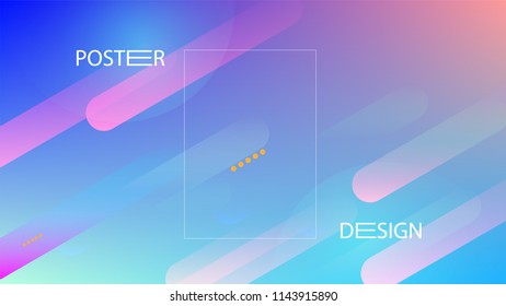 Colorful Background with Simple Geometric Shape. Holographic Colour Gradient. Modern Abstract Background. Vector Illustration.