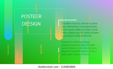 Colorful Background with Simple Geometric Shape. Holographic Colour Gradient. Cool Abstract Background. Vector Illustration.