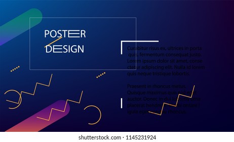 Colorful Background with Simple Geometric Shape. Holographic Colour Gradient. Modern Abstract Background. Vector Illustration.