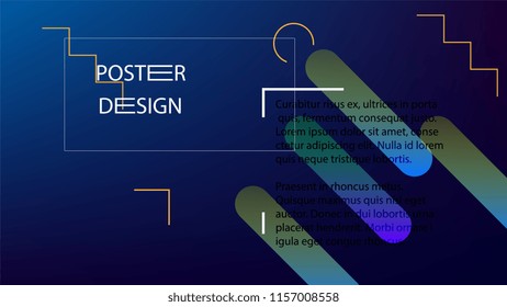 Colorful Background with Simple Geometric Shape. Holographic Colour Gradient. Cool Abstract Background. Vector Illustration.