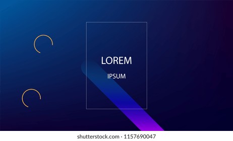 Colorful Background with Simple Geometric Shape. Holographic Colour Gradient. Cool Abstract Background. Template for Banner, Poster or Flyer Design. Vector Illustration.
