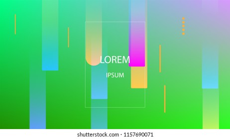 Colorful Background with Simple Geometric Shape. Holographic Colour Gradient. Modern Abstract Background. Vector Illustration.