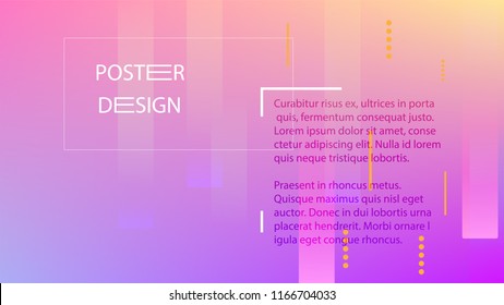 Colorful Background with Simple Geometric Shape. Holographic Colour Gradient. Trendy Abstract Background. Vector Illustration.