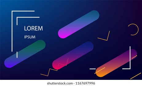 Colorful Background with Simple Geometric Shape. Holographic Colour Gradient. Modern Abstract Background. Vector Illustration.