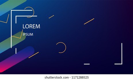 Colorful Background with Simple Geometric Shape. Holographic Colour Gradient. Cool Abstract Background. Vector Illustration.