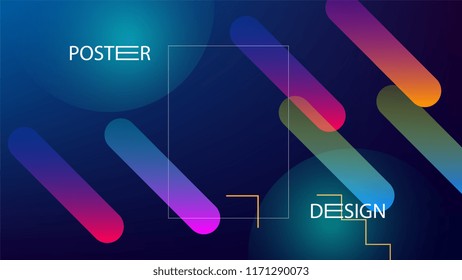 Colorful Background with Simple Geometric Shape. Holographic Colour Gradient. Cool Abstract Background. Vector Illustration.