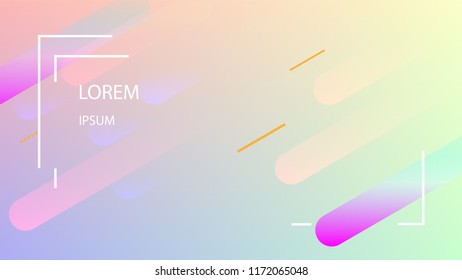 Colorful Background with Simple Geometric Shape. Holographic Colour Gradient. Modern Abstract Background. Vector Illustration.