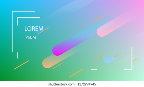 Colorful Background with Simple Geometric Shape. Holographic Colour Gradient. Modern Abstract Background. Vector Illustration.