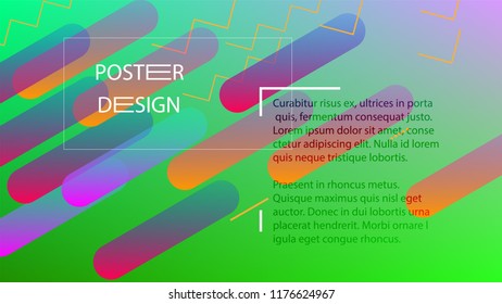 Colorful Background with Simple Geometric Shape. Holographic Colour Gradient. Trendy Abstract Background. Vector Illustration.