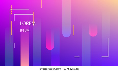 Colorful Background with Simple Geometric Shape. Holographic Colour Gradient. Cool Abstract Background. Vector Illustration.
