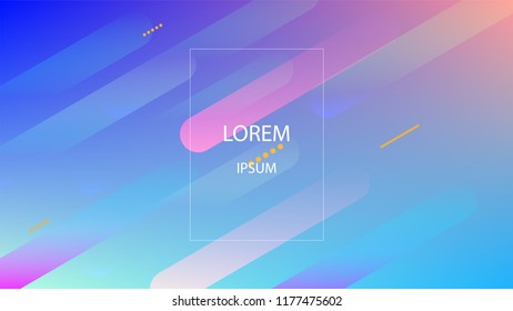 Colorful Background with Simple Geometric Shape. Holographic Colour Gradient. Trendy Abstract Background. Vector Illustration.