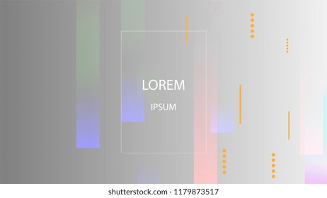 Colorful Background with Simple Geometric Shape. Holographic Colour Gradient. Modern Abstract Background. Vector Illustration.