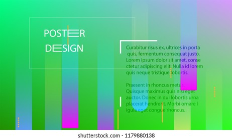 Colorful Background with Simple Geometric Shape. Holographic Colour Gradient. Trendy Abstract Background. Vector Illustration.