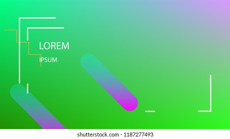 Colorful Background with Simple Geometric Shape. Holographic Colour Gradient. Modern Abstract Background. Vector Illustration.