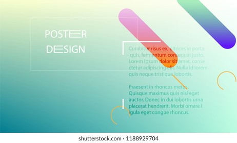 Colorful Background with Simple Geometric Shape. Holographic Colour Gradient. Modern Abstract Background. Vector Illustration.