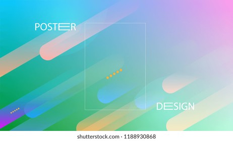 Colorful Background with Simple Geometric Shape. Holographic Colour Gradient. Trendy Abstract Background. Vector Illustration.