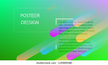 Colorful Background with Simple Geometric Shape. Holographic Colour Gradient. Modern Abstract Background. Vector Illustration.