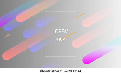 Colorful Background with Simple Geometric Shape. Holographic Colour Gradient. Trendy Abstract Background. Vector Illustration.