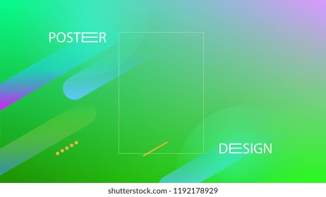 Colorful Background with Simple Geometric Shape. Holographic Colour Gradient. Trendy Abstract Background. Vector Illustration.